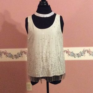 Ann Taylor Beaded Shell